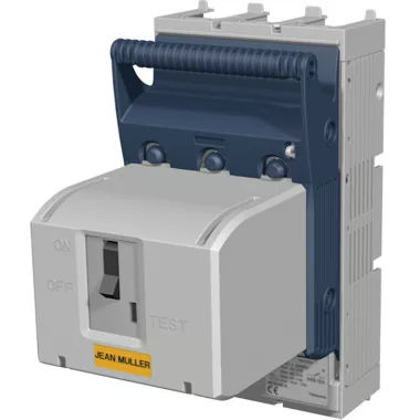 TRACON KETO-3-3/F/AM Szakaszolókapcsoló-biztosító,szerelőlapra, lapos csatlakozó 690VAC, 440VDC, 630A, 3P, NH3