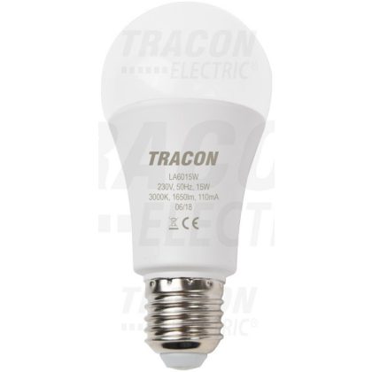  TRACON LA6015NW Spherical LED light source230 V, 50 Hz, 15 W, 4000 K, E27, 1650 lm, 250 °, A60, EEI = A +