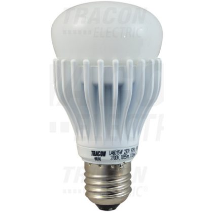   TRACON LA6015W Gömb búrájú LED fényforrás230 VAC, 15 W, 2700 K, E27, 1620 lm, 250°, A60, EEI=A+
