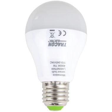 TRACON LA60M7NW LED fényforrás beépített mozgásérzékelővel 110-240 V, 50/60 Hz, 7W,600lm,4