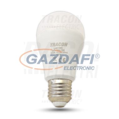 TRACON LA8018NW Gömb burájú LED fényforrás230 V, 50 Hz, 18 W, 4000 K, E27, 1500 lm, 250°, A80, EEI=A+