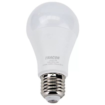   TRACON LAS6012NW Spherical LED light source with SAMSUNG chip 230V, 50Hz, 12W, 4000K, E27.1080 lm, 200 °, A60, SAMSUNG chip, EEI = A +