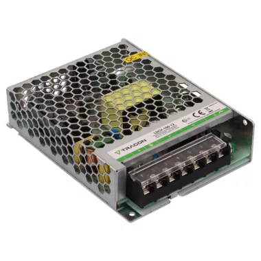 TRACON LDCV-100-12 Fém házas LED meghajtó 90-264VAC/12VDC,100W,0-8,5A, IP20