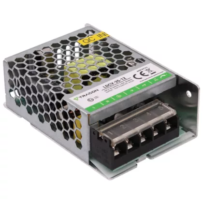   TRACON LDCV-35-12 Fém házas LED meghajtó 90-264VAC/12VDC,35W,0-3A, IP20