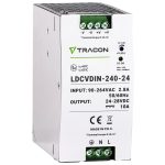   TRACON LDCVDIN-240-24 DIN sínre szerelhető tápegységszabályozható DC kimenettel 90-264VAC,2,8A/DC24V,10A/240W