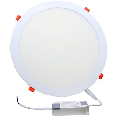 TRACON LED-DL-21WW Beépíthető LED mélysugárzó, kerek, fehér 230 VAC 50Hz, 21 W, 2155 lm, D=300 mm, 2700 K, IP40, EEI=F