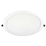   TRACON LED-DLV-24NW Védett, beépíthető LED mélysugárzó, kerek, fehér 220-240 VAC, 24 W, 4000 K, 2490 lm, IP44,D=295mm, EEI=F