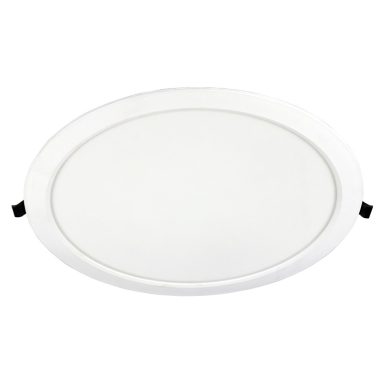 TRACON LED-DLV-24NW Védett, beépíthető LED mélysugárzó, kerek, fehér 220-240 VAC, 24 W, 4000 K, 2490 lm, IP44,D=295mm, EEI=F