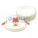   TRACON LEDDLU12NW Kör alakú LED panel süllyesztett és falon kívüli szereléshez 220-240VAC; 12W; 800lm; D167×35mm, 4000K; IP40, EEI=A