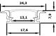 TRACON LEDSZPR2 Alumínium profil LED szalagokhoz, lapos, besüllyeszthető W=10mm, H=2m - 2 TRACON LEDSZPR2 Alumínium profil LED szalagokhoz, lapos, besüllyeszthető W=10mm, H=2m - 2