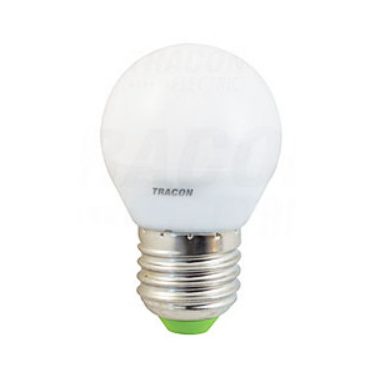 TRACON LG455NW LED fényforrás 230VAC, 5W, 4000K, E27, 370lm, 250°, G45, EEI=A+