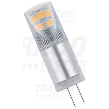 TRACON LG4H2,4NW LED G4 fényforrás alumínium házzal 12 VAC/DC, 2,4 W, 4000 K, G4, 280 lm, 200°, EEI=A++