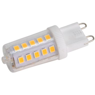 TRACON LG9X3W LED fényforrás műanyag házban 230 VAC, 3 W, 2700 K, G9, 350 lm, 270°, EEI=E