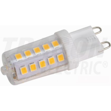 TRACON LG9X3W LED fényforrás műanyag házban 230 VAC, 3 W, 2700 K, G9, 350 lm, 270°, EEI=E