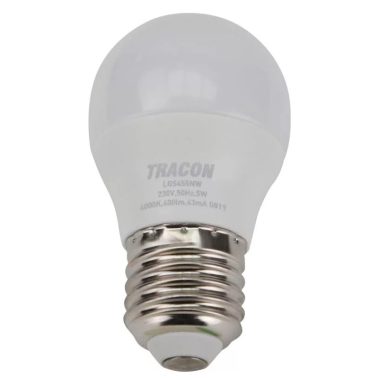 TRACON LGS455W Spherical LED light source with SAMSUNG chip 230V, 50Hz, 5W, 3000K, E27,380lm, 180 °, G45, SAMSUNG chip, EEI = A +