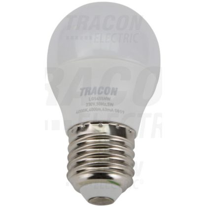   TRACON LGS455W Spherical LED light source with SAMSUNG chip 230V, 50Hz, 5W, 3000K, E27,380lm, 180 °, G45, SAMSUNG chip, EEI = A +