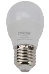 TRACON LGS458W Gömb burájú LED fényforrás SAMSUNG chippel 230V,50Hz,8W,3000K,E27,710lm,180