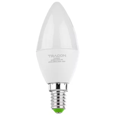 Bec Led lumanare alb TRACON LGY5NW LED  230V, 50Hz, 5W, 4000K, E14, 380lm, 250°
