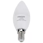   Bec Led lumanare TRACON LGYS5NW LED cu cip SAMSUNG 230V, 50Hz, 5W, 4000K, E14400lm, 180 °, C37, cip SAMSUNG, EEI = A +