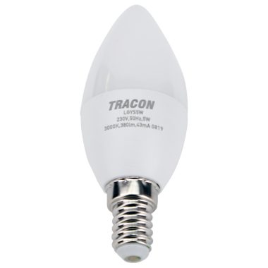 Bec Led lumanare TRACON LGYS7W LED cu cip SAMSUNG 230V, 50Hz, 7W, 3000K, E14,530lm, 180 °, C37,  EEI = A +