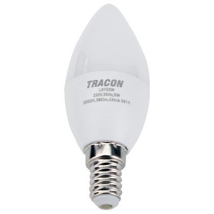   Bec Led lumanare TRACON LGYS7W LED cu cip SAMSUNG 230V, 50Hz, 7W, 3000K, E14,530lm, 180 °, C37,  EEI = A +