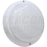   TRACON LHDKS18NW Műanyag házas LED hajólámpa, kerek forma mozgásérzékelővel 230 V,50 Hz,18 W,1440 lm, 4000 K, IP44, 45s, 15lx, 8m, EEI=G