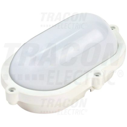  TRACON LHIPO8W Shielded LED boat lamp with plastic cover, oval shape 230 VAC, 50 Hz, 8 W, 640 lm, 4000 K, IP65, EEI = A +