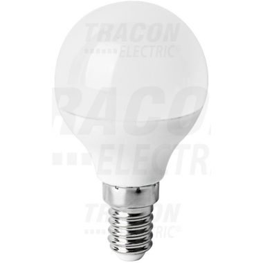 TRACON LMG453D6W Fényerő-szabályozható LED fényforrás, 3 lépcső,kisgömb alak 170-260 VAC, 6 W, E14, G45