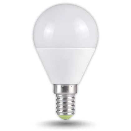   TRACON LMG455W Gömb búrájú LED fényforrás 230VAC, 5 W, 2700 K, E14, 380 lm, 200°, EEI=G