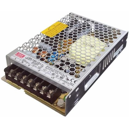   TRACON LRS-150-12 Fém házas LED meghajtó szalagokhoz, szabályozható DC kimenet 85-264 VAC / 12 VDC; 150 W; 0-12,5 A