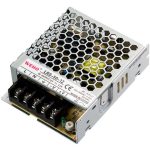   TRACON LRS-50-12 Fém házas LED meghajtó szalagokhoz, szabályozható DC kimenet 85-264 VAC / 12 VDC; 50 W; 0-4,2 A