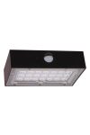 TRACON LSBB3W Napelemes LED fali világítótest mozgásérzékelővel, fekete 3W, 4000K, 350 lm,