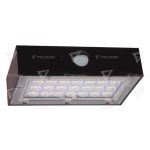   TRACON LSBB3W Napelemes LED fali világítótest mozgásérzékelővel, fekete 3W, 4000K, 350 lm, IP65, 3,7 V, 1,2Ah