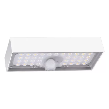 TRACON LSBW6W Napelemes LED fali világítótest mozgásérzékelővel, fehér 6W, 4000K, 900 lm, IP65, 3,7 V, 3Ah