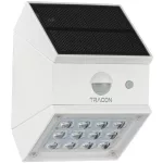   TRACON LSCW2W Napelemes LED fali világítótest mozgásérzékelővel, fehér 2 W, 3000/4000/6000 K, 300 lm, IP65, 3,7 V, 1,2 Ah