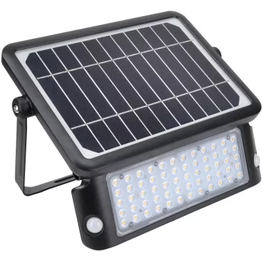 TRACON LSFL10W Napelemes LED fényvető mozgásérzékelővel 10 W, 4000 K, 1080 lm, IP65, 3,7 V 7200 mAh