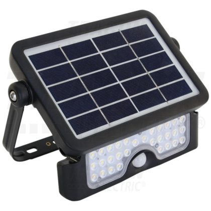   TRACON LSFL5W Solar LED floodlight with motion sensor 5 W, 4000 K, 500 lm, IP65, 3.7 V 2 × 1500 mAh
