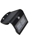 TRACON LSLBB3W Napelemes LED fali világítótest mozgásérzékelővel, fekete 3,2 W, 4000 K, 400 lm, IP65, 3,7 V, 2 Ah