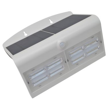 TRACON LSLBW7W Napelemes LED fali világítótest mozgásérzékelővel, fehér 6,8 W, 4000 K, 800 lm, IP65, 3,7 V, 4 Ah