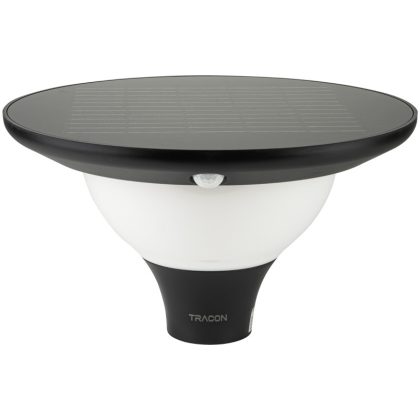 TRACON LSPLM15W Napelemes LED parkvilágító mozgásérzékelővel 15 W, 4000 K, 2000 lm, IP65, 