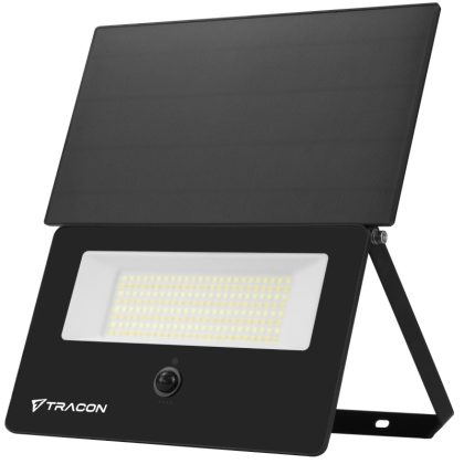 TRACON LSTBR45CCT Napelemes LED fali világítótest mozgásérzékelővel, fekete 45W, 3000-6500