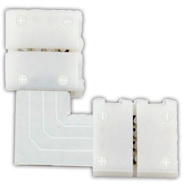 TRACON LSZTL8 Forrasztás nélküli "L" gyorscsatl. egyszínű LED szalagokhoz W=8 mm, 2P