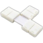TRACON LSZTT8 Forrasztás nélküli "T" gyorscsatl. egyszínű LED szalagokhoz W=8 mm, 2P