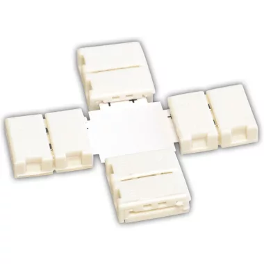 TRACON LSZTX10 Forrasztás nélküli "X" gyorscsatl. egyszínű LED szalagokhoz W=10 mm, 2P