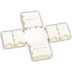 TRACON LSZTX8 Forrasztás nélküli "X" gyorscsatl. egyszínű LED szalagokhoz W=8 mm, 2P