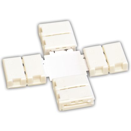   TRACON LSZTX8 Forrasztás nélküli "X" gyorscsatl. egyszínű LED szalagokhoz W=8 mm, 2P