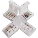 TRACON LSZTXRGB Forrasztás nélküli "X" gyorscsatlakozó RGB LED szalagokhoz W=10 mm, 4P