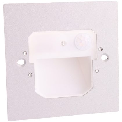   TRACON LVS03M LED süllyesztett fali lámpatest, mozgásérz, áll. színhőm. 230VAC,1,8W,100lm,3000/4500/6000K,38°,2m, 30sec,20lux,EEI=G