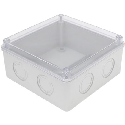   TRACON MED15157T Electronic box, light gray, with transparent cover 150 × 150 × 70mm, IP55