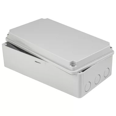 TRACON MED23128 Elektronikai doboz, világos szürke, teli fedéllel 230x125x80, IP54